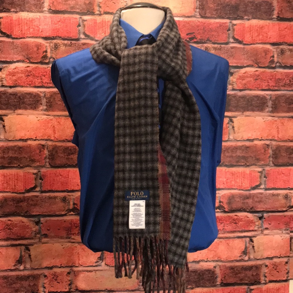 Polo by Ralph Lauren Men's Reversible Wool Scarf - Picture 3 of 16